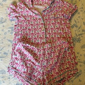 ROLLER RABBIT POLO PAJAMA-LOVELY MONKEY PINK BUBBLEGUM-S